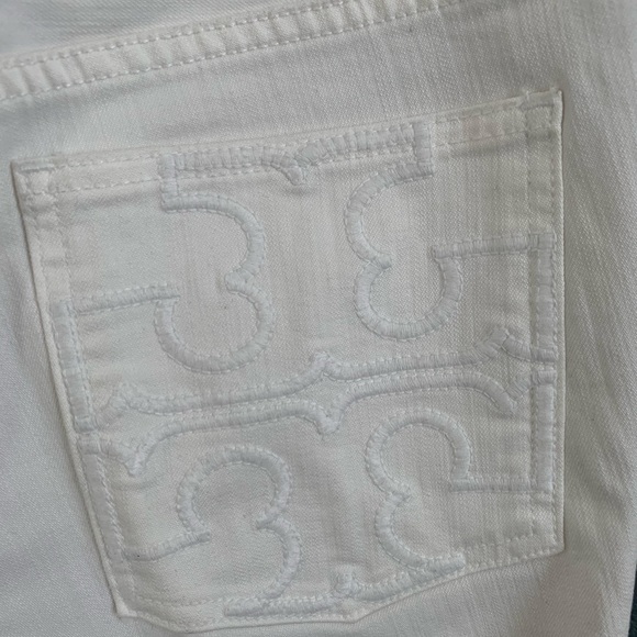 Tori Burch White Cropped Jean, size 27 - Picture 3 of 8